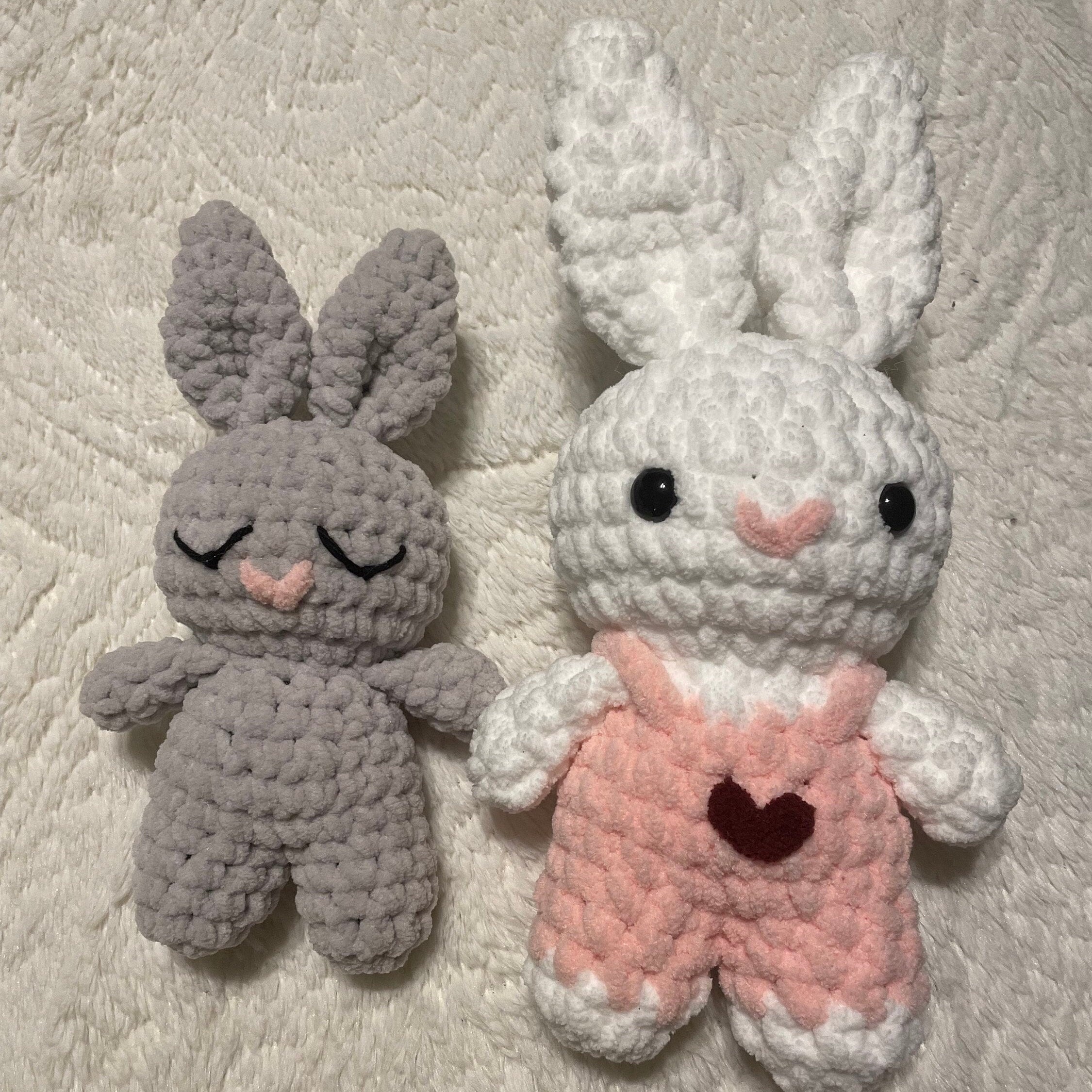 Remi the Rabbit Crochet Pattern, Easy Low-Sew Amigurumi Bunny (PDF)