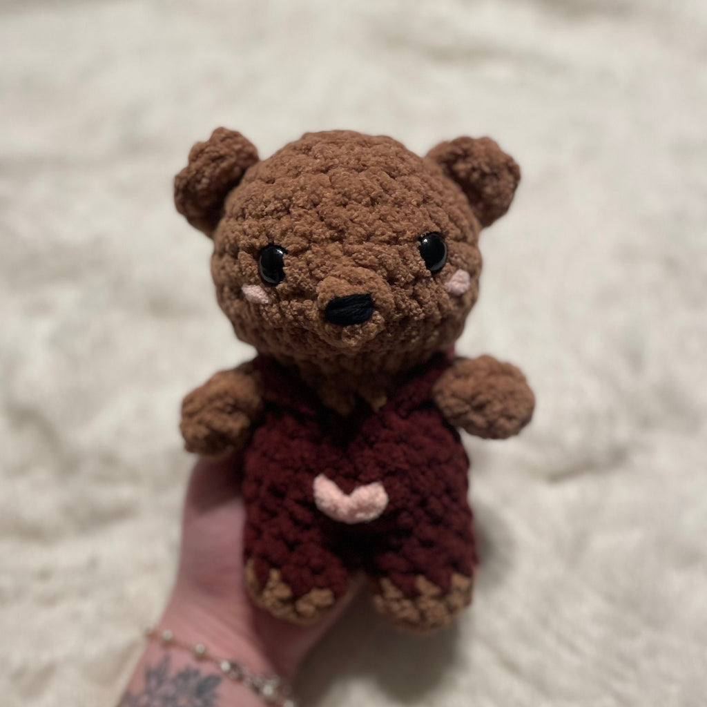 Banks the Bear Crochet Pattern, Woodland Amigurumi Teddy, Easy PDF Download