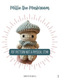 Millie the Mushroom Crochet Pattern, Easy Amigurumi Plush Toy (PDF Download)